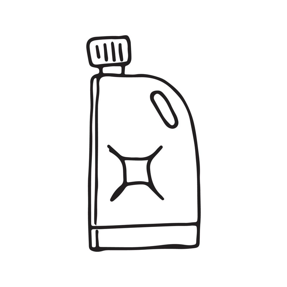 Hand drawn jerry can doodles vector illustration. For kids coloring