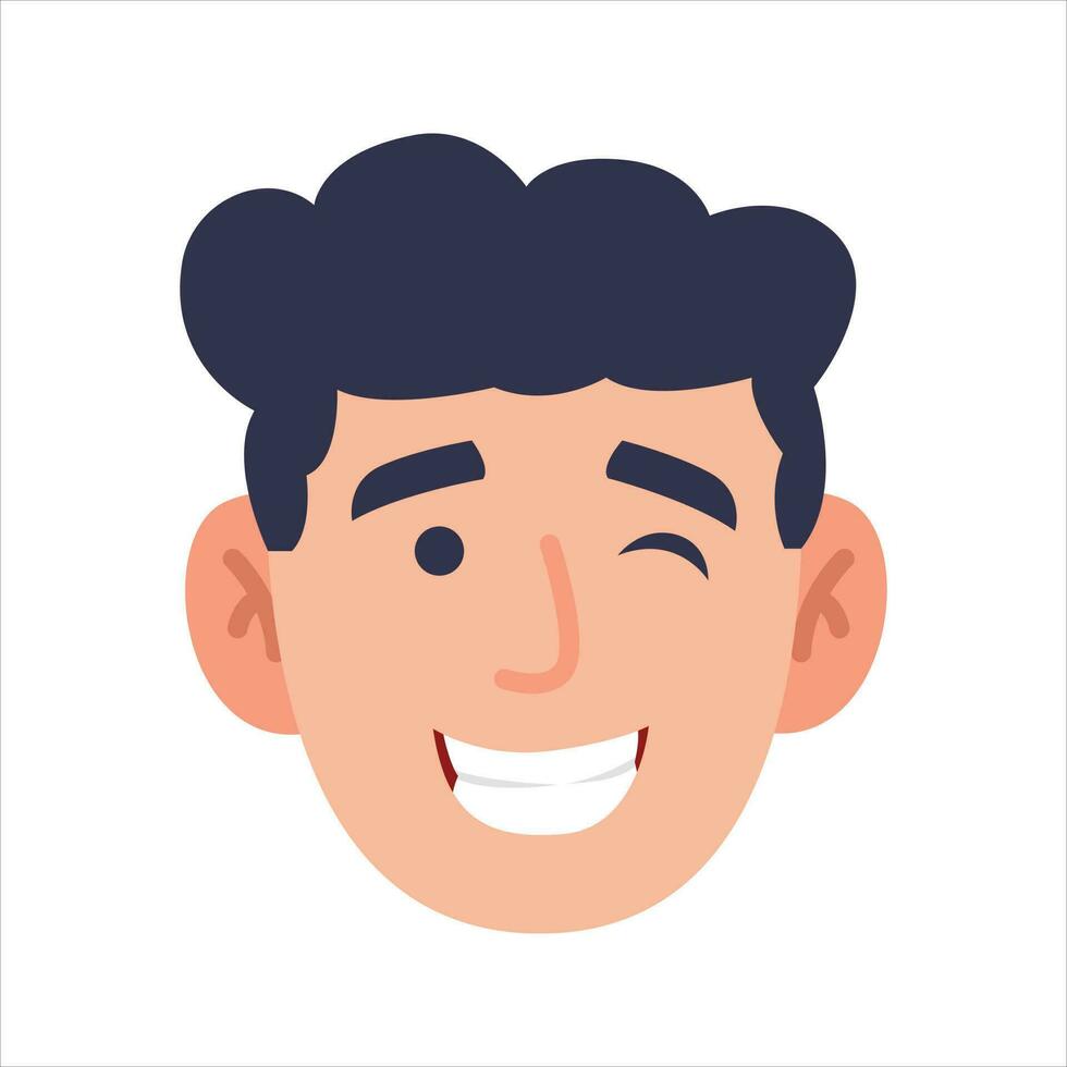 cara perfil imágenes, vector ilustración en plano estilo