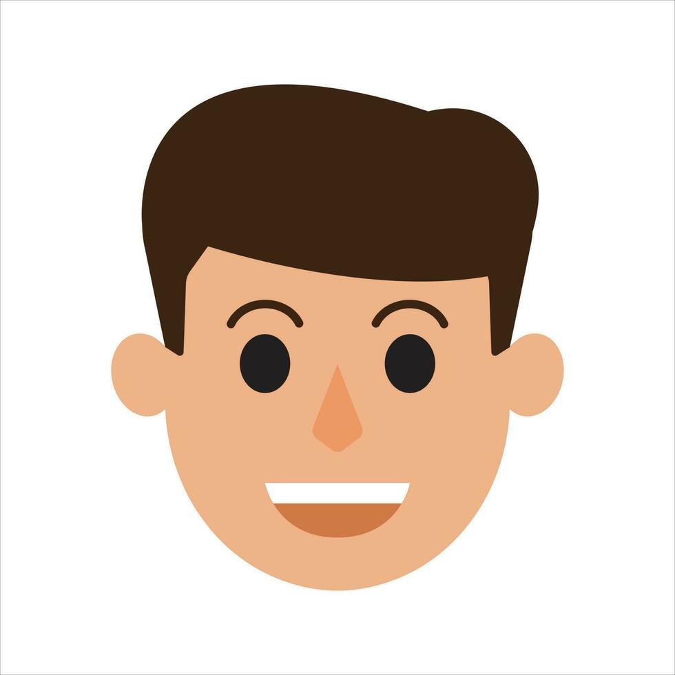 Face Profile Images, Vector illustration in flat style