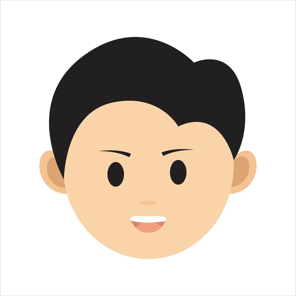 Face Profile Images, Vector illustration in flat style