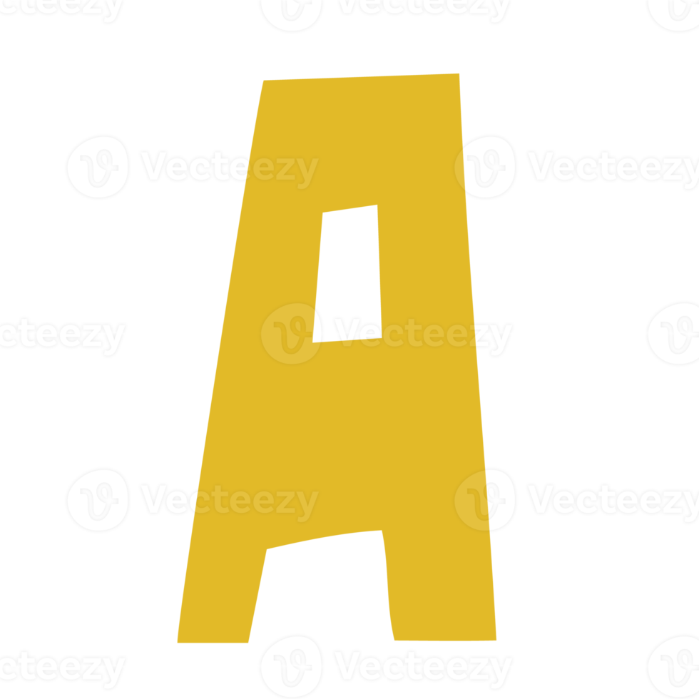 A sign font yellow color png