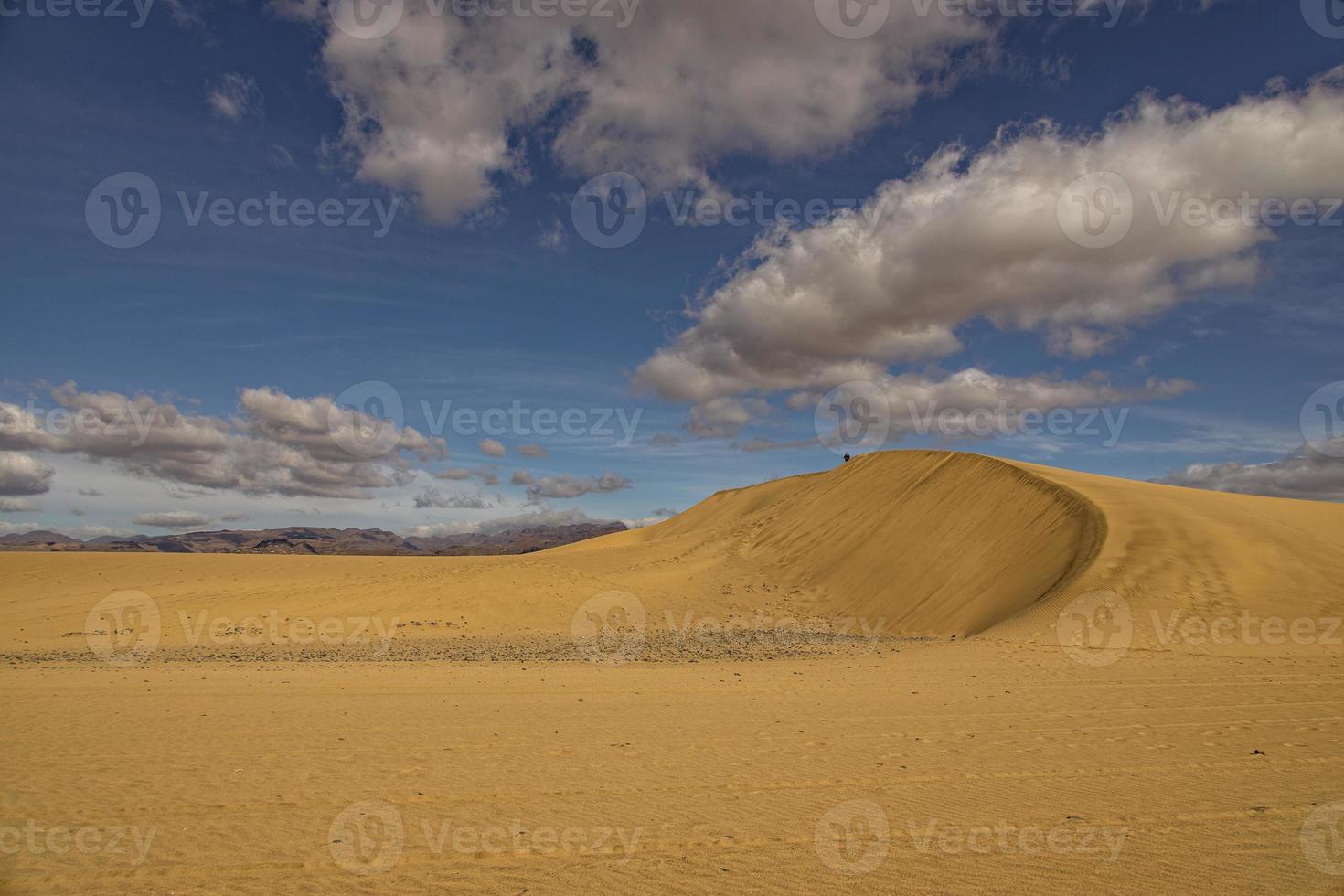 summer desert landscape on a warm sunny day from Maspalomas dunes on the Spanish island of Gran Canaria photo