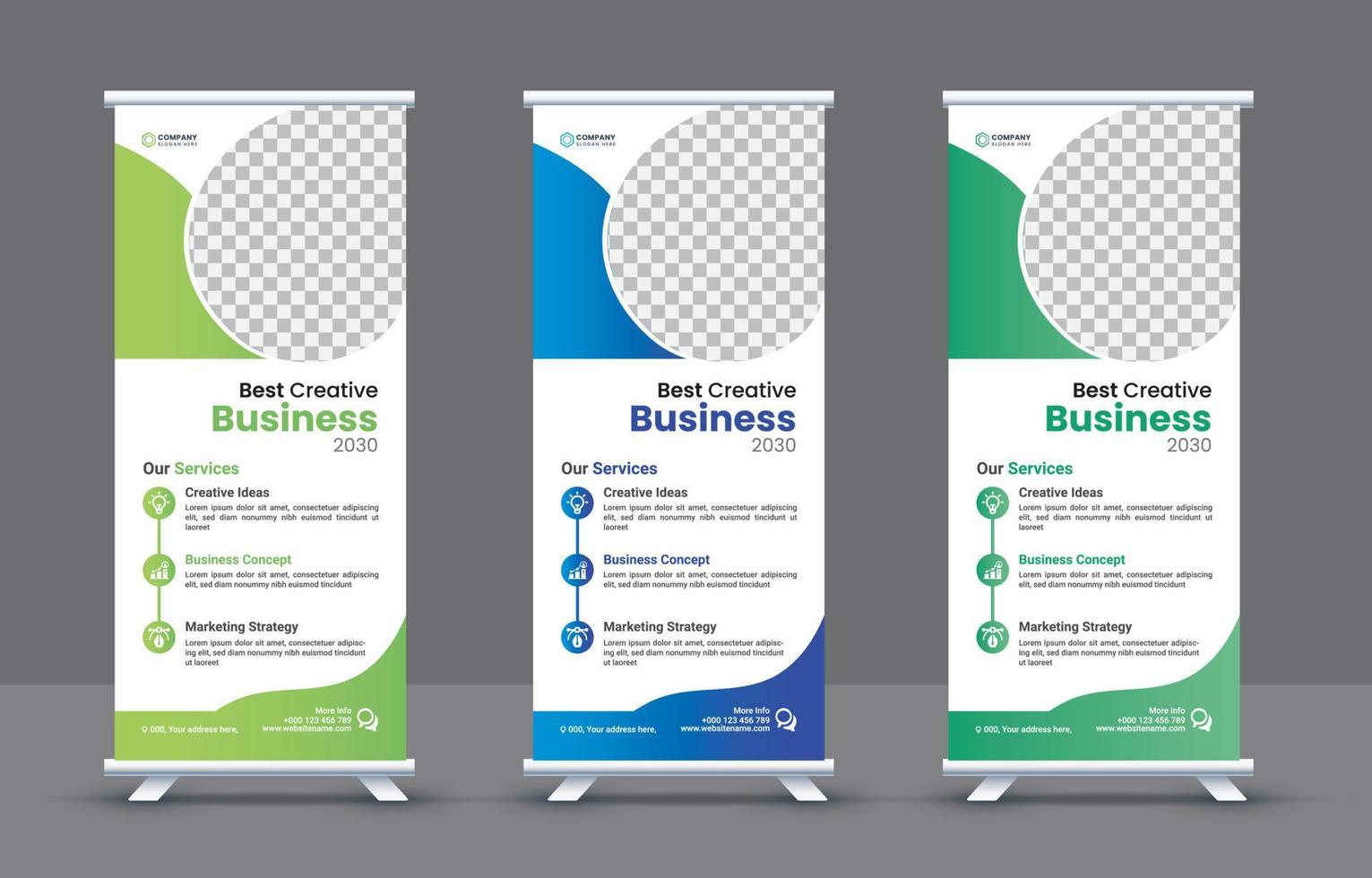 Modern business rack card or dl flyer templates vector