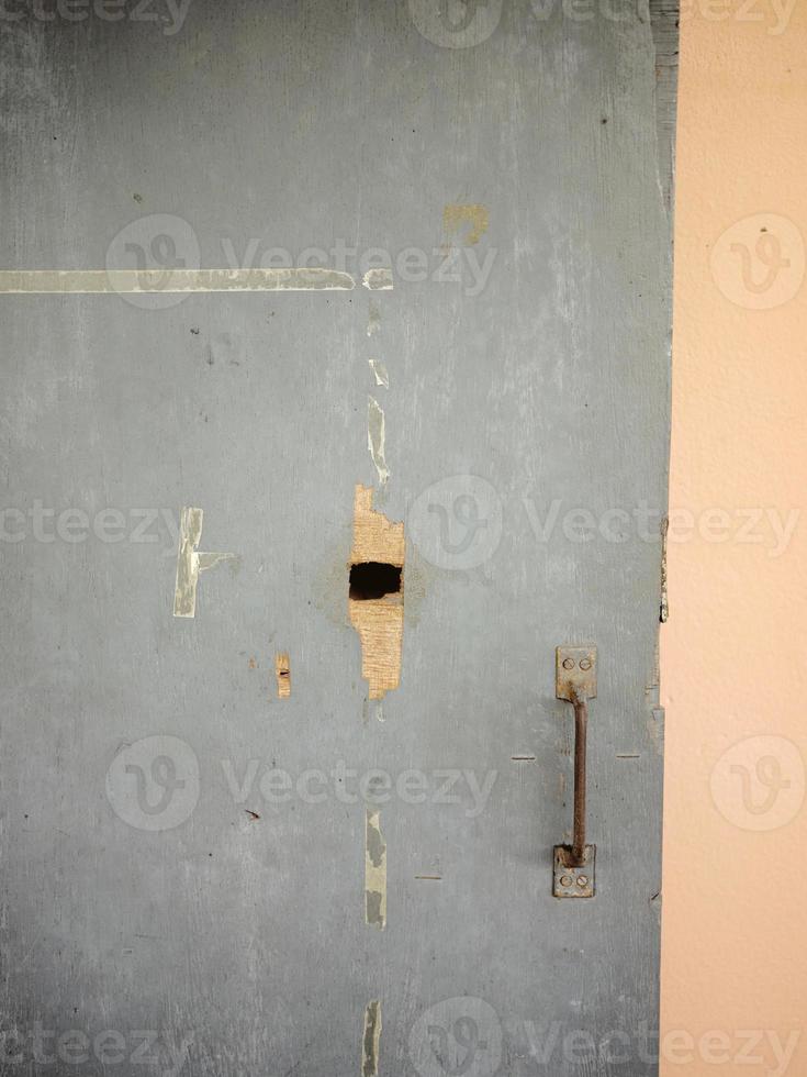 painted old wooden gray and orange wall. background texture . photo