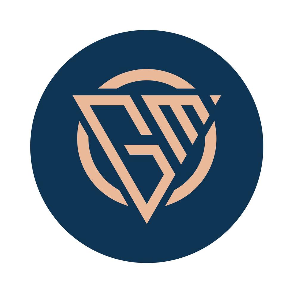 Creative simple Initial Monogram GM Logo Designs. vector