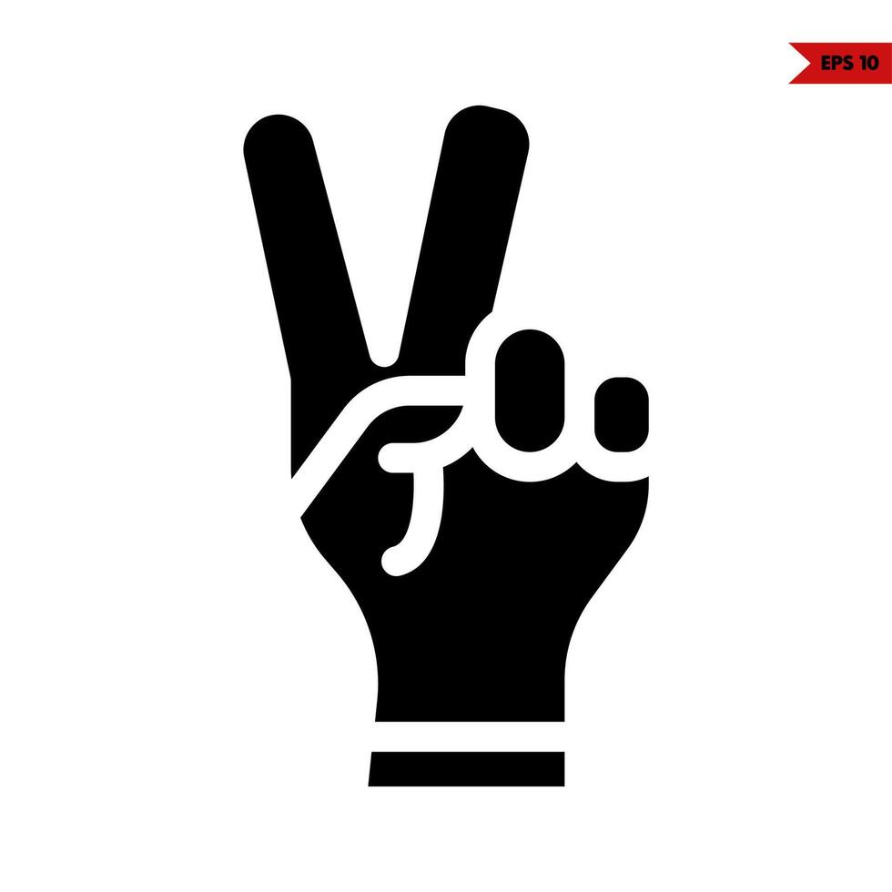 hand glyph icon vector