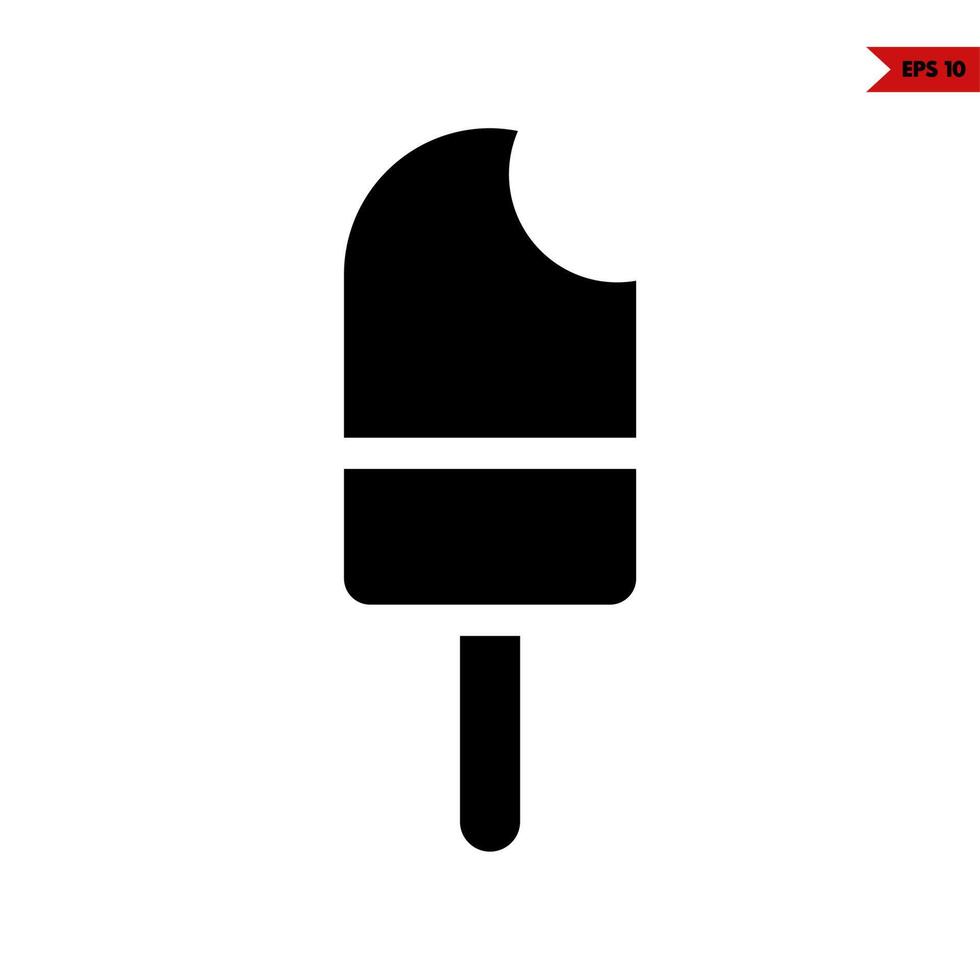 ice cream glyph icon vector