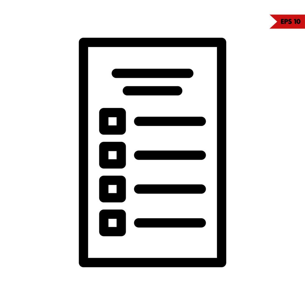 checklist line icon vector