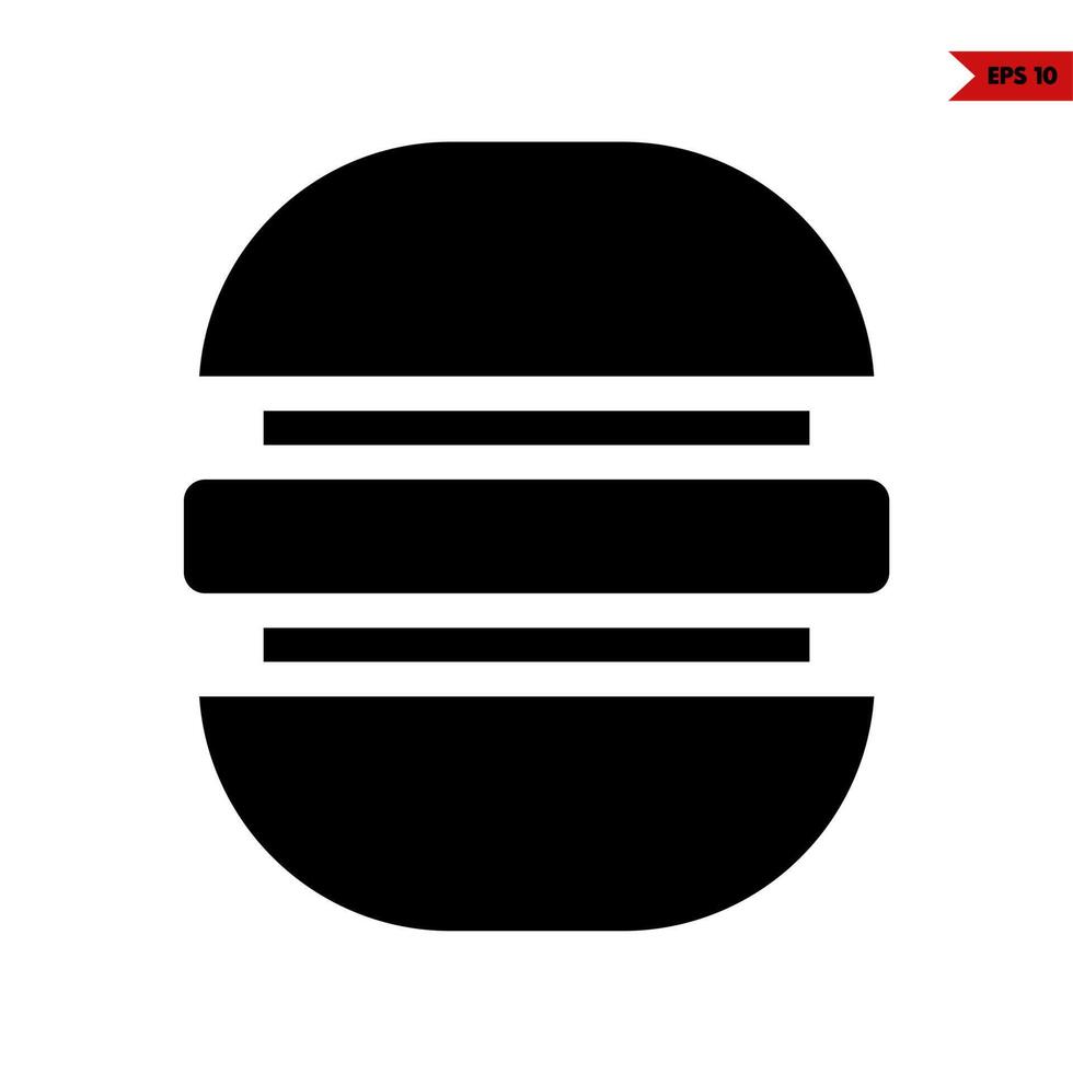 burger glyph icon vector