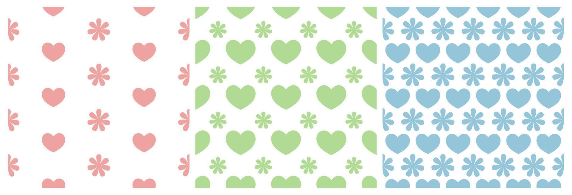 Set of Happy Mother Day Seamless Pattern Design in Element Decoration Template Hand Drawn Cartoon Flat Illustration vector