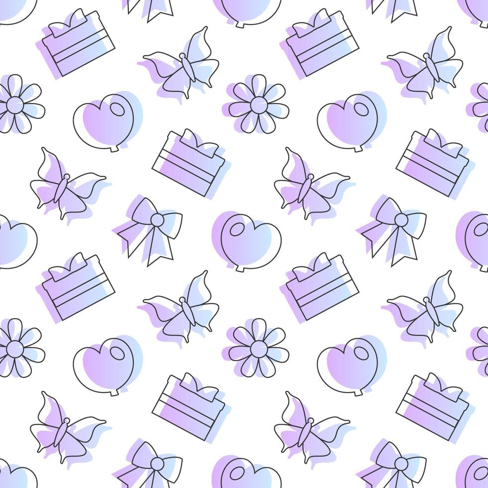Happy Mother Day Seamless Pattern Design in Element Decoration Template Hand Drawn Cartoon Flat Illustration vector
