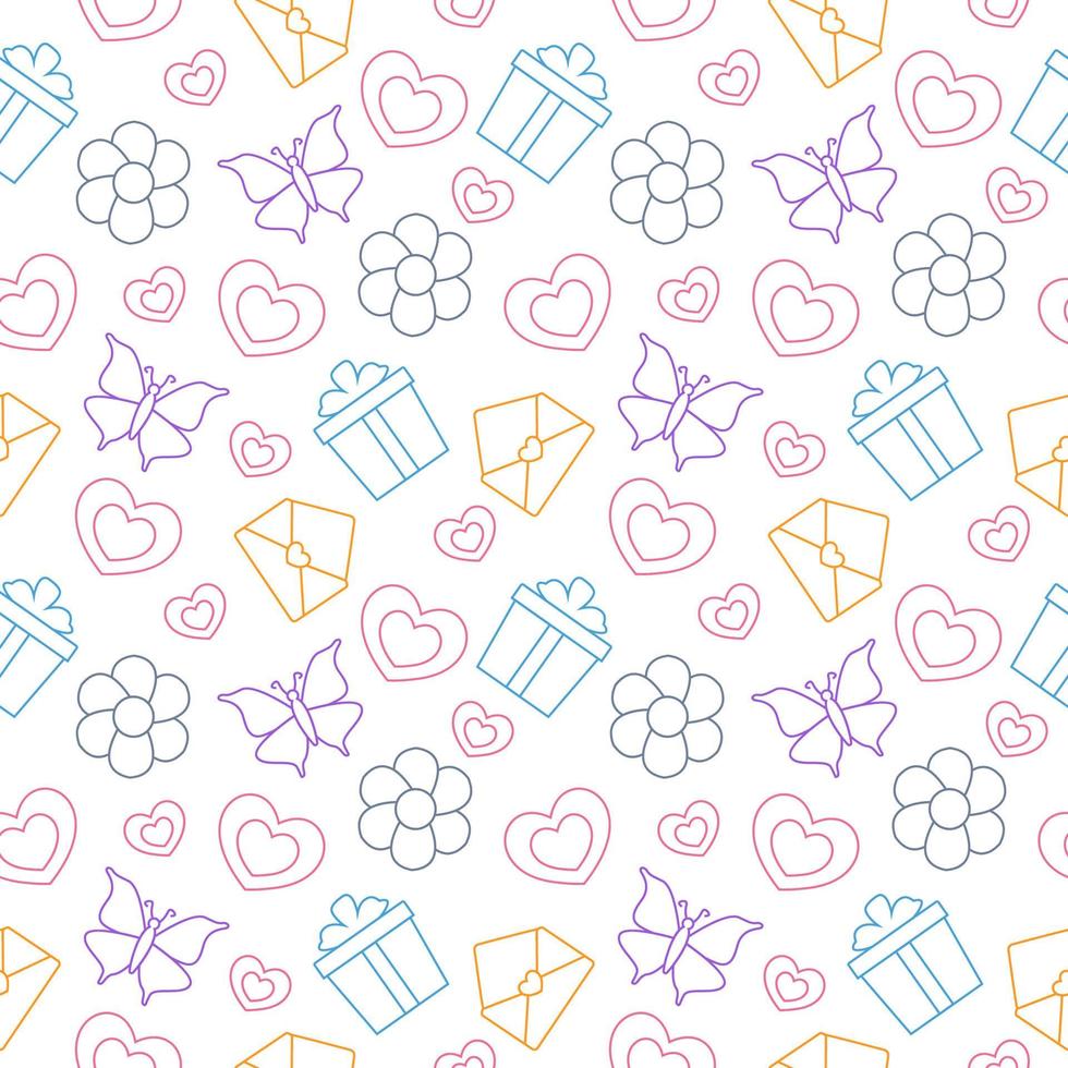 Happy Mother Day Seamless Pattern Design in Element Decoration Template Hand Drawn Cartoon Flat Illustration vector