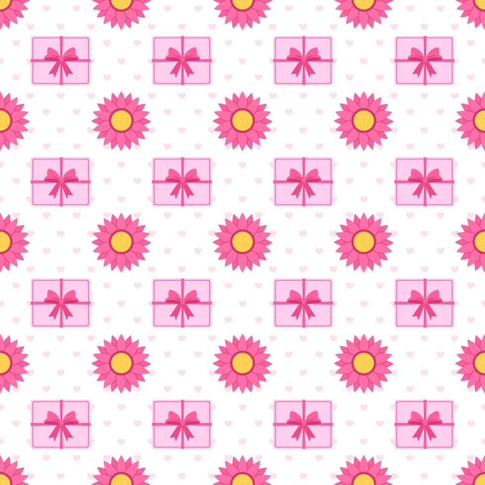 Happy Mother Day Seamless Pattern Design in Element Decoration Template Hand Drawn Cartoon Flat Illustration vector