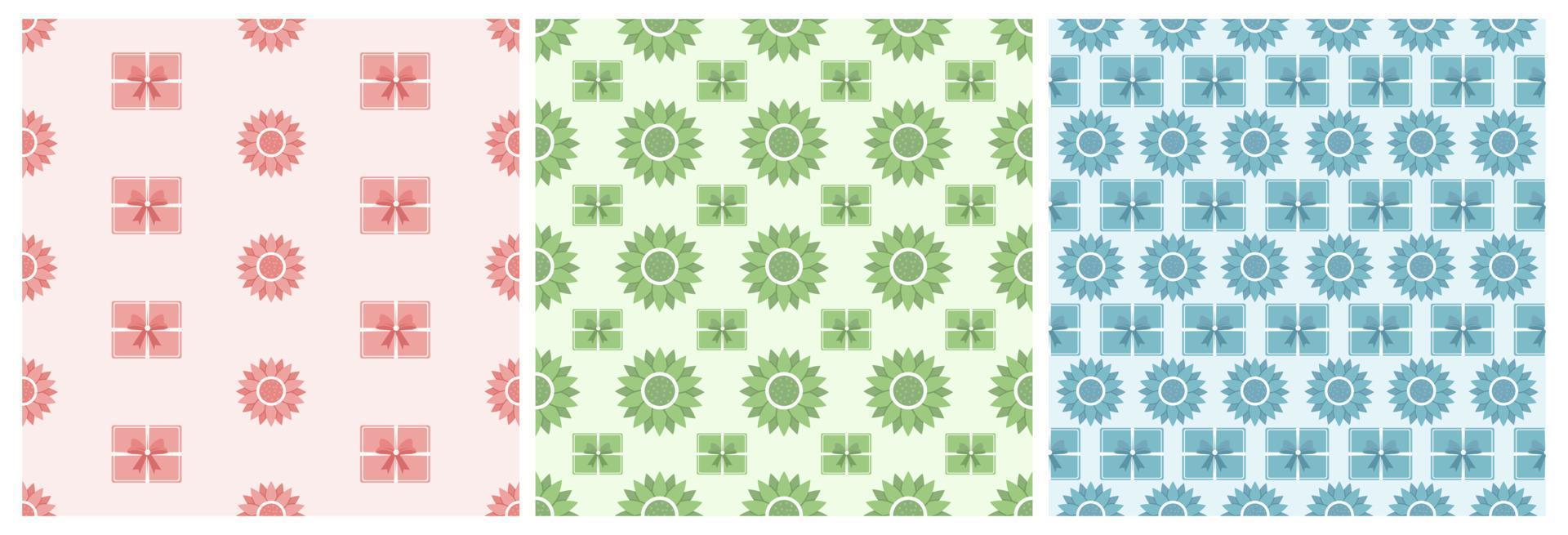 Set of Happy Mother Day Seamless Pattern Design in Element Decoration Template Hand Drawn Cartoon Flat Illustration vector
