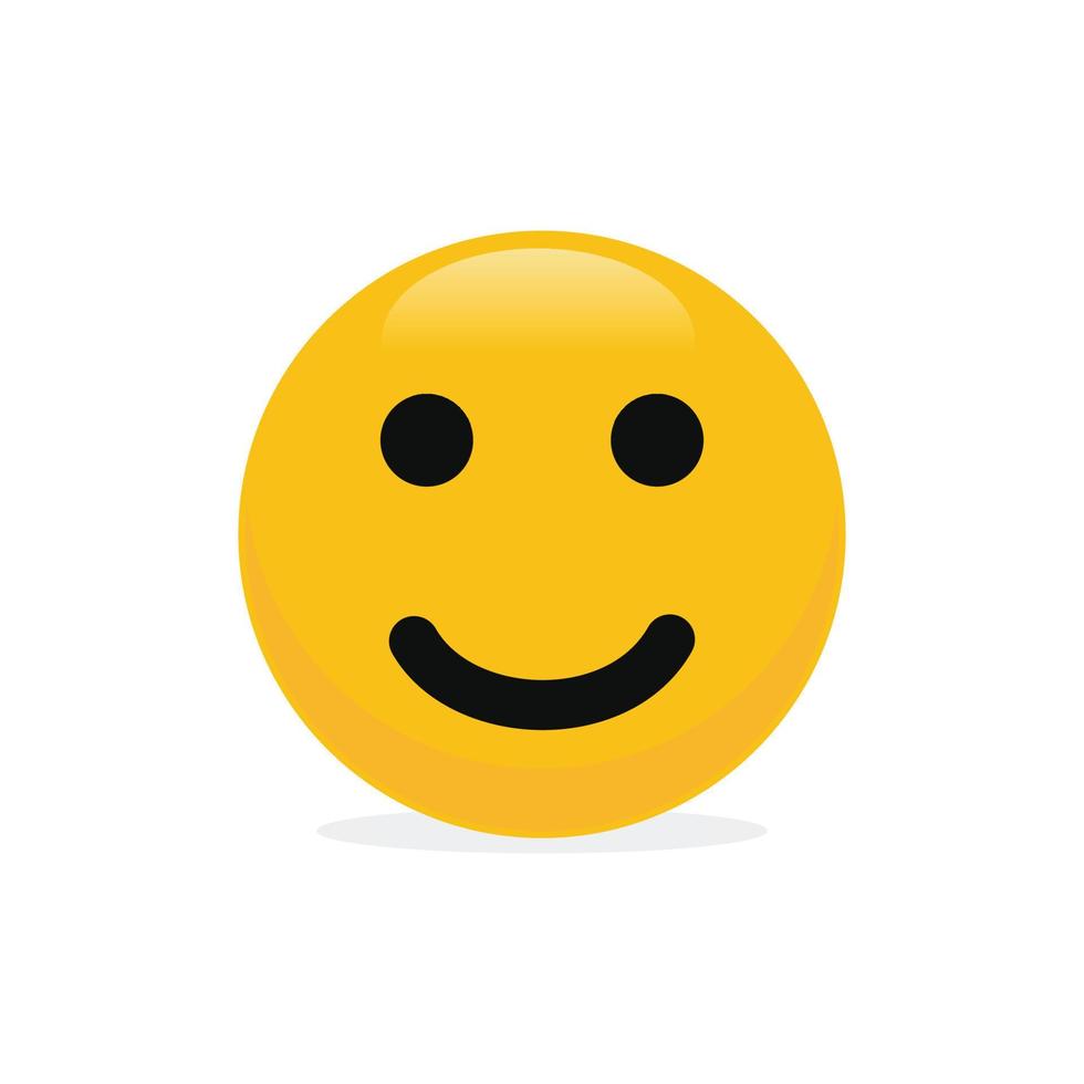 Smile face emoticon icon vector