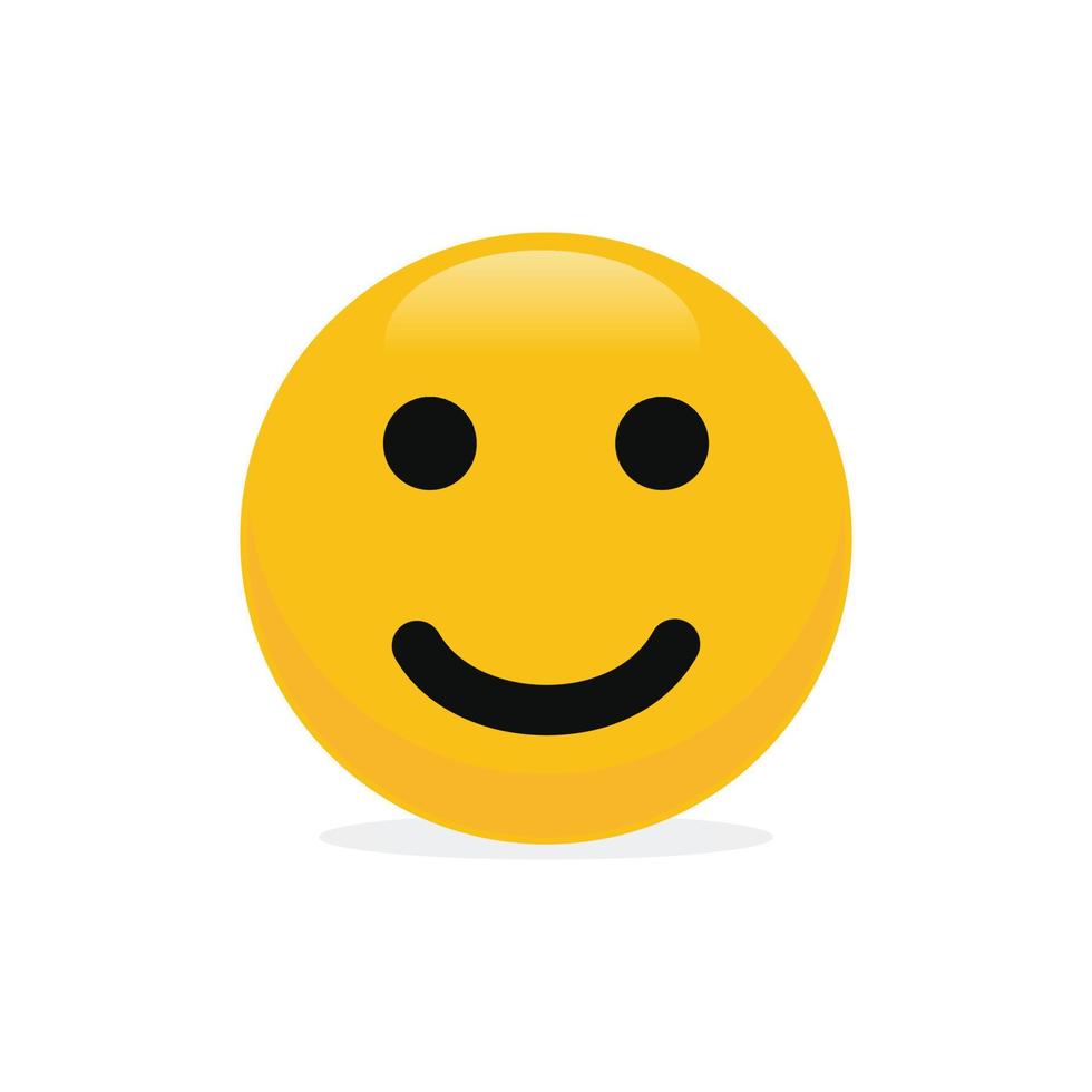 Smile face emoticon icon vector