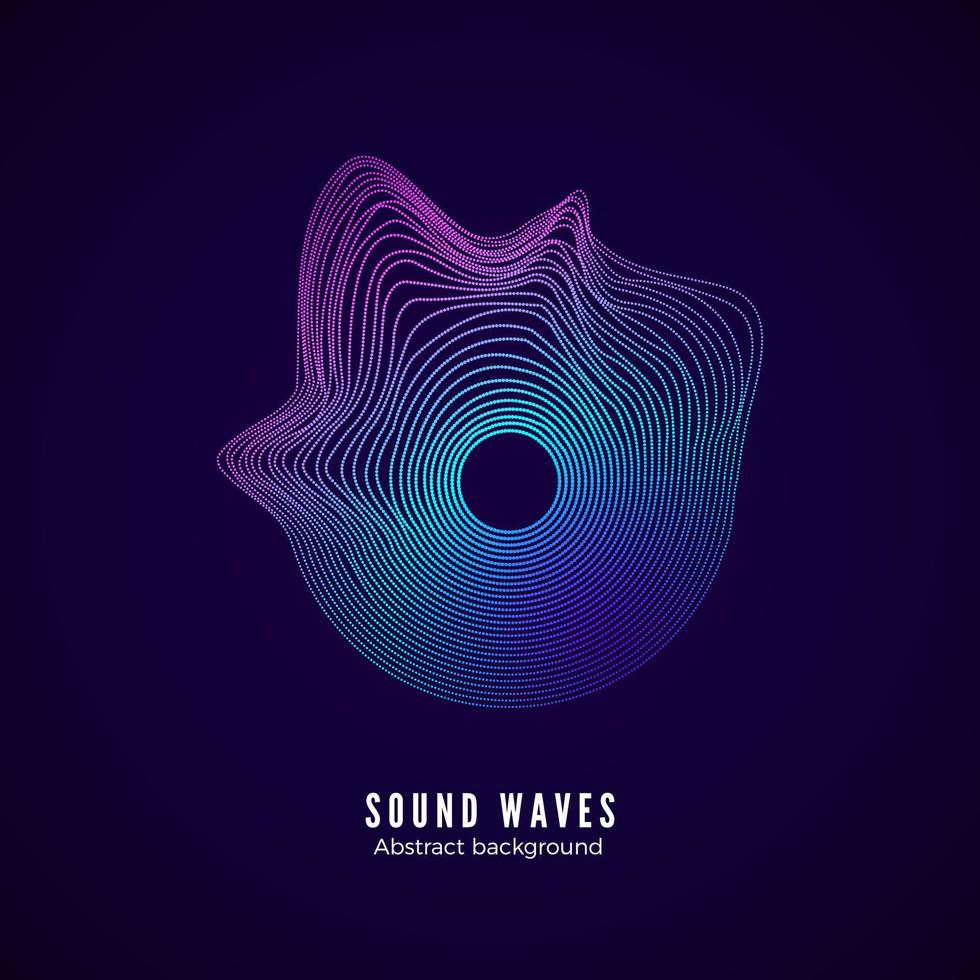 Sound equalizer with frequency splash. Music waves motion effect. Vector illustration