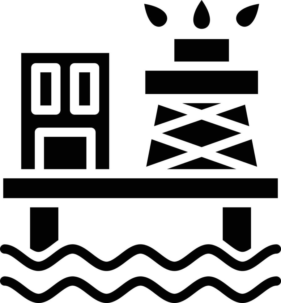 Oil Tower Vector Icon Style