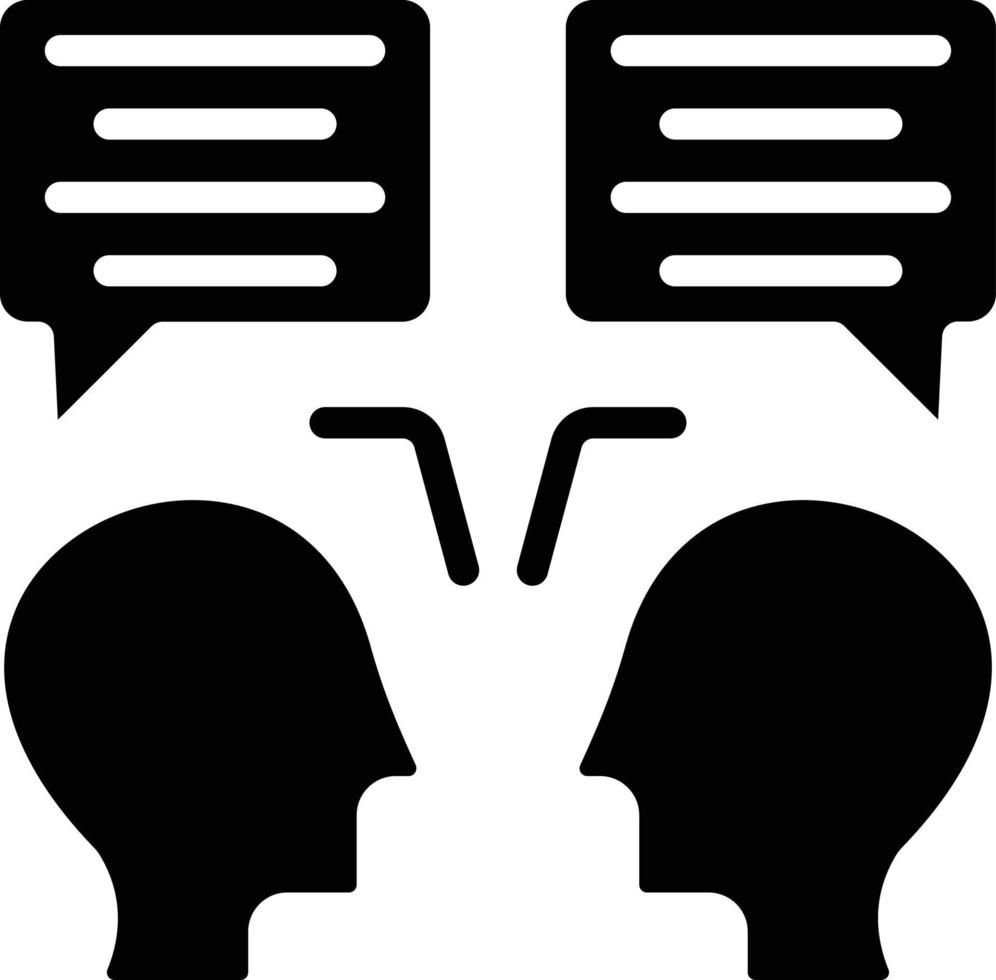 Face to Face Talk Vector Icon Style