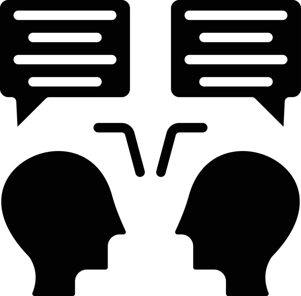 Face to Face Talk Vector Icon Style