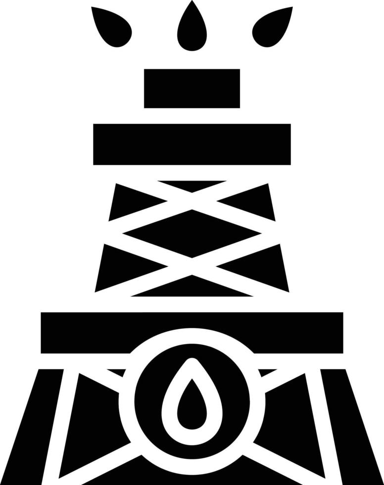 Drilling Oil Vector Icon Style