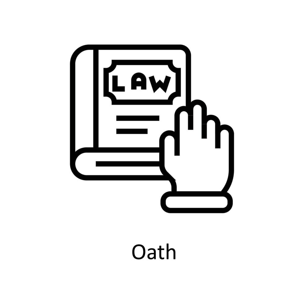 Oath Vector  outline Icons. Simple stock illustration stock