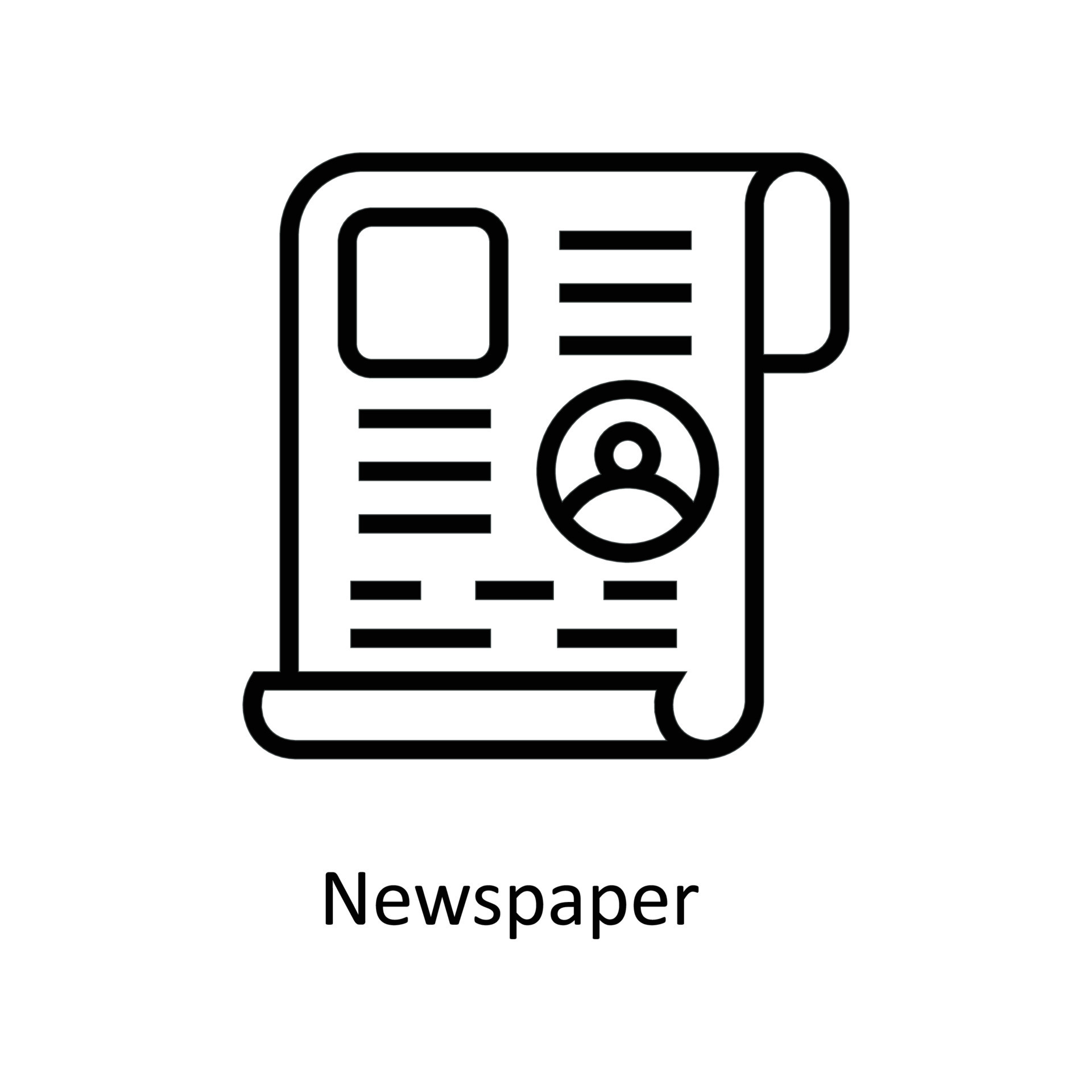 Newspaper Vector outline Icons. Simple stock illustration stock 22355543 Vector Art at Vecteezy