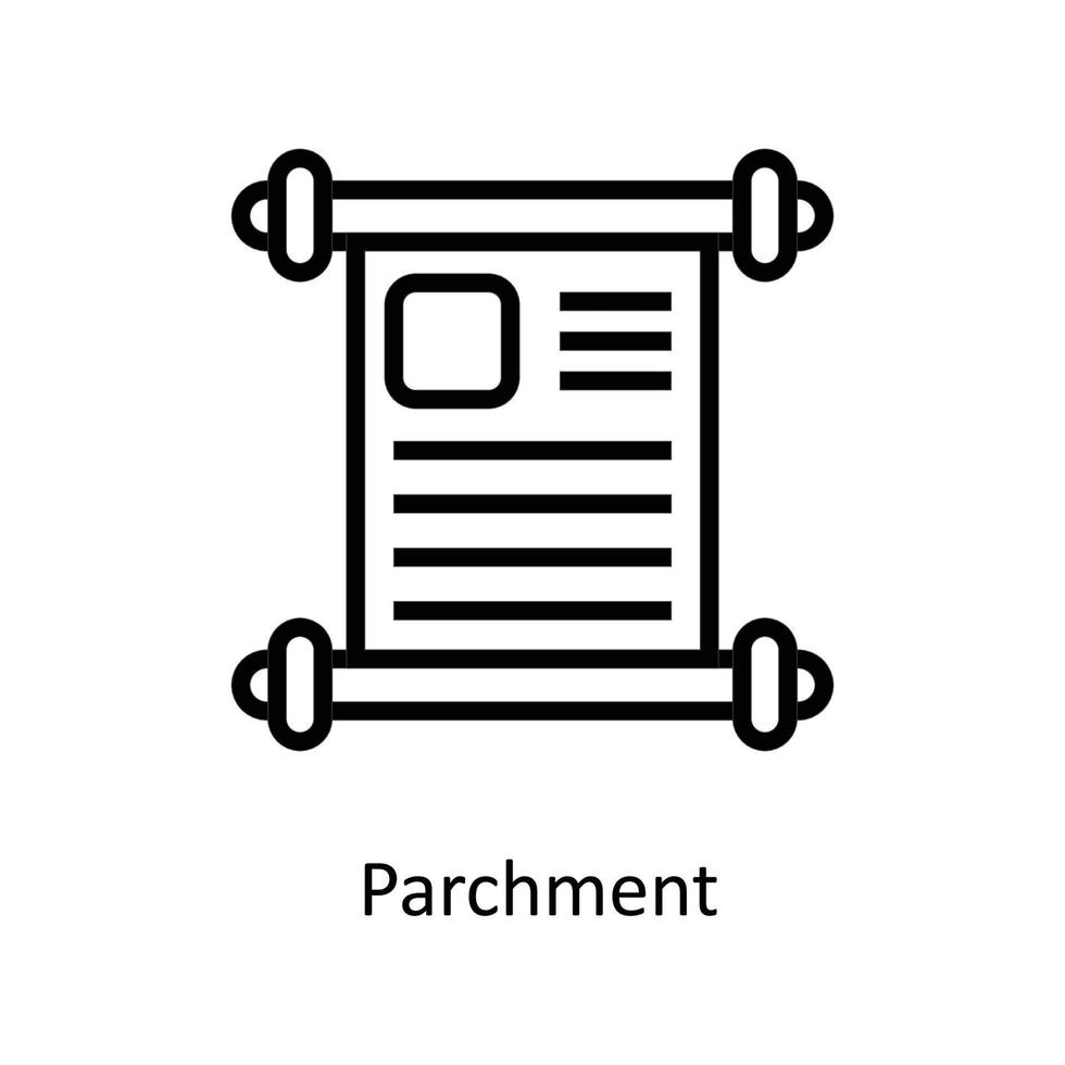 Parchment Vector  outline Icons. Simple stock illustration stock