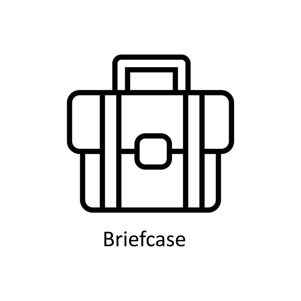 Briefcase Vector  outline Icons. Simple stock illustration stock