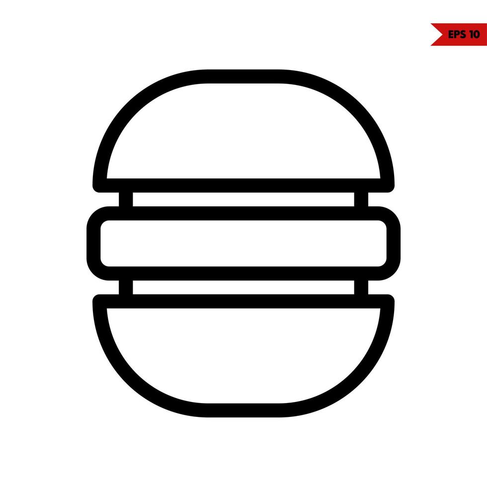 icono de línea de hamburguesa vector