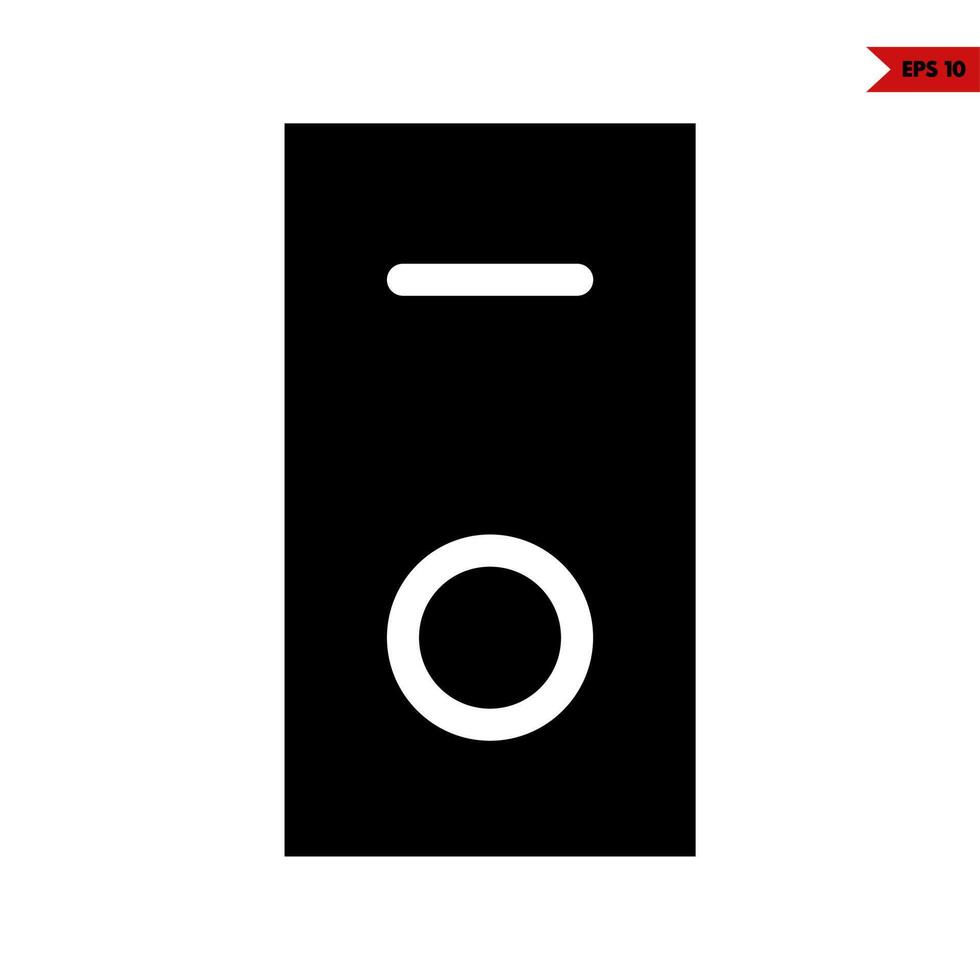 speaker music glyph icon vector