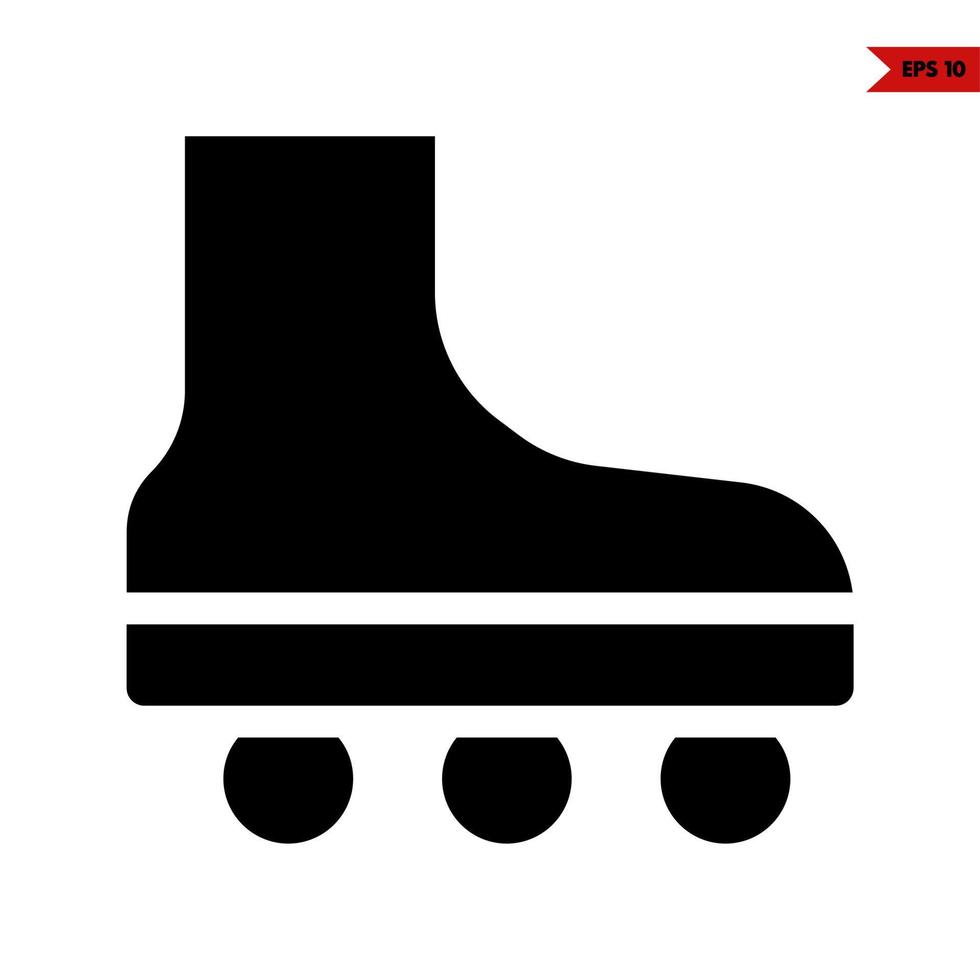 roller skate glyph icon vector