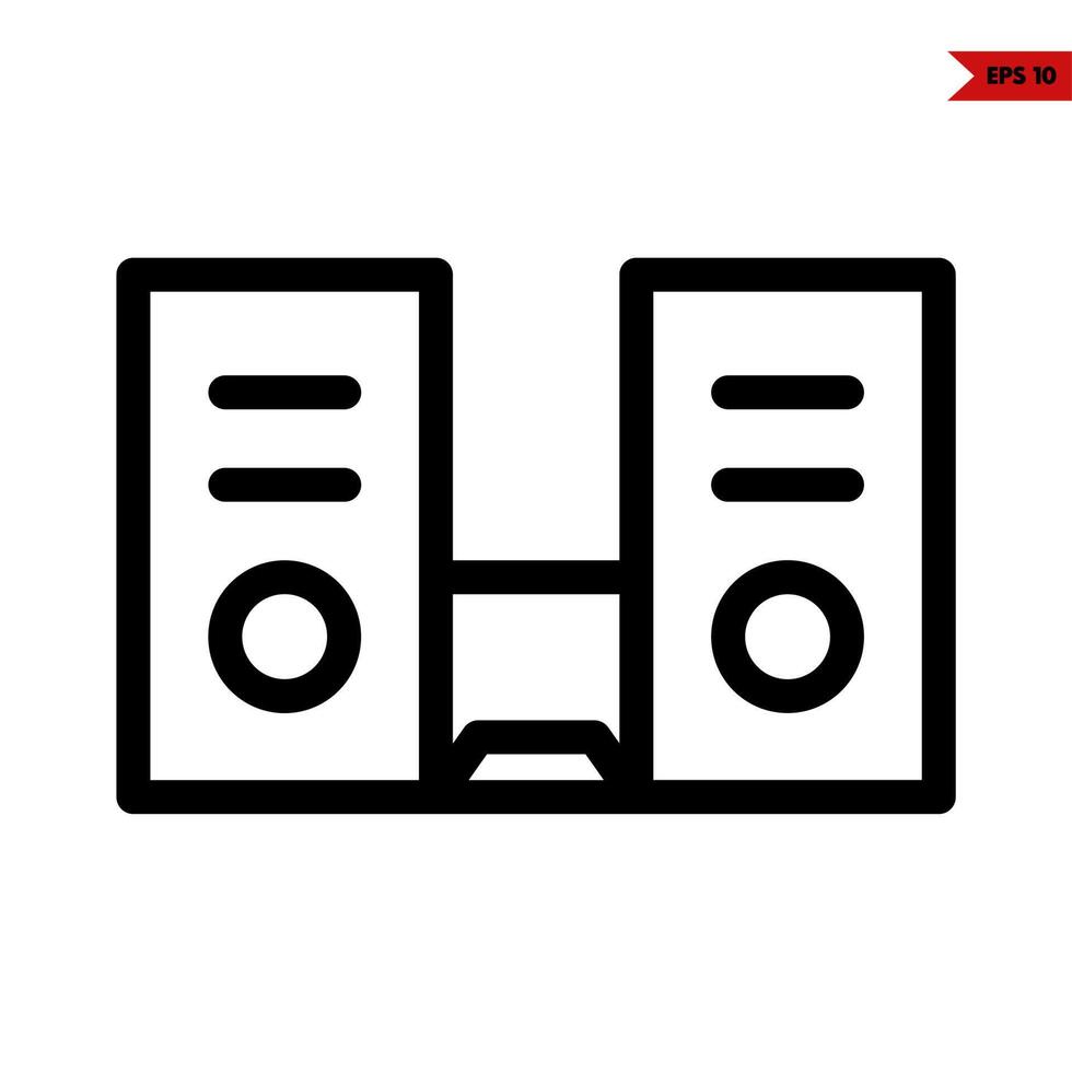 speaker music line icon vector