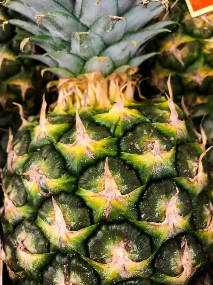 Close Up of Pineapple fruit skin. Pineapple fruit texture photo