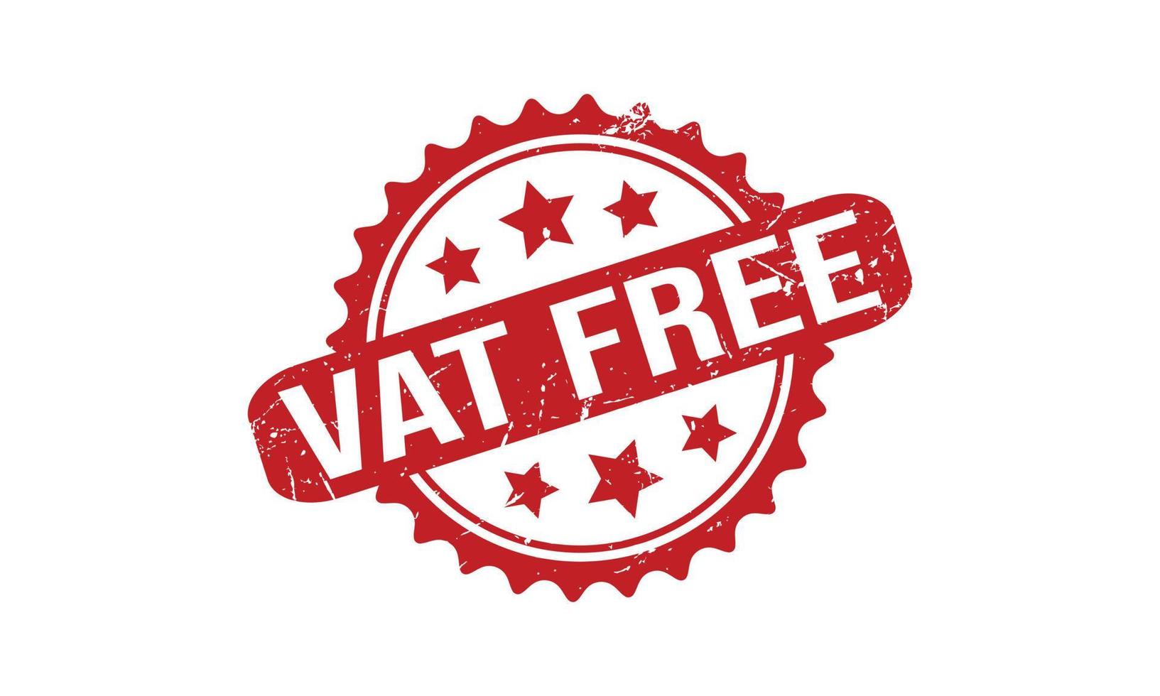 Vat Free Rubber Grunge Stamp Seal Vector Illustration