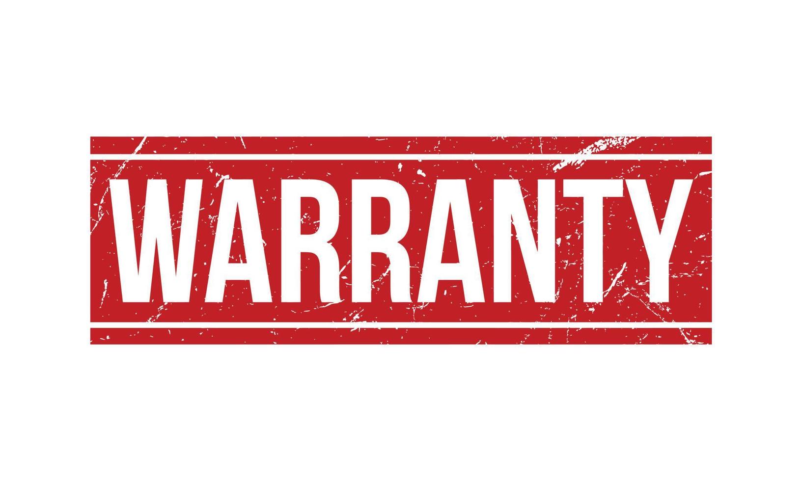 Warranty Rubber Stamp. Red Warranty Rubber Grunge Stamp Seal Vector Illustration - Vector