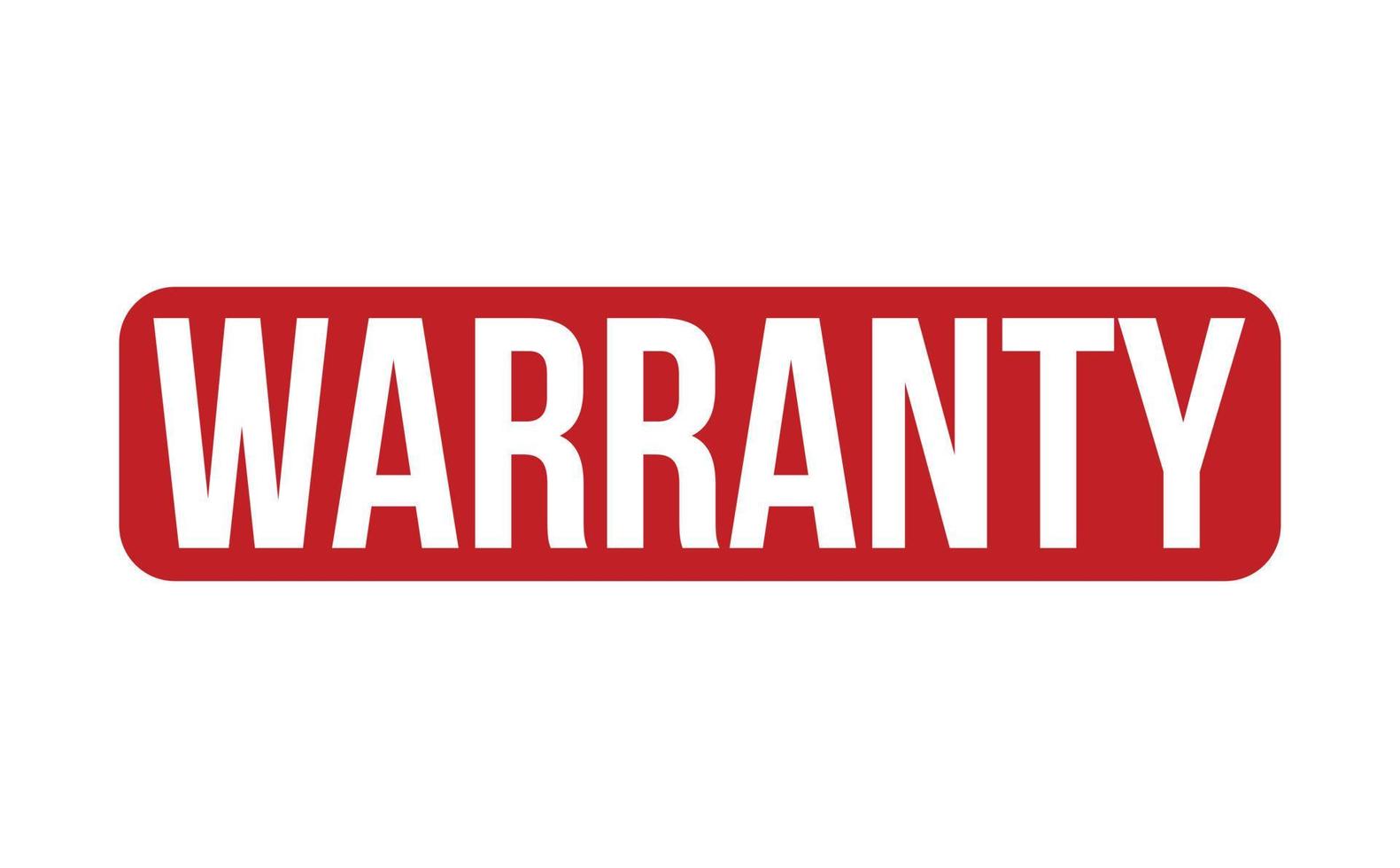 Warranty Rubber Stamp. Red Warranty Rubber Grunge Stamp Seal Vector Illustration - Vector
