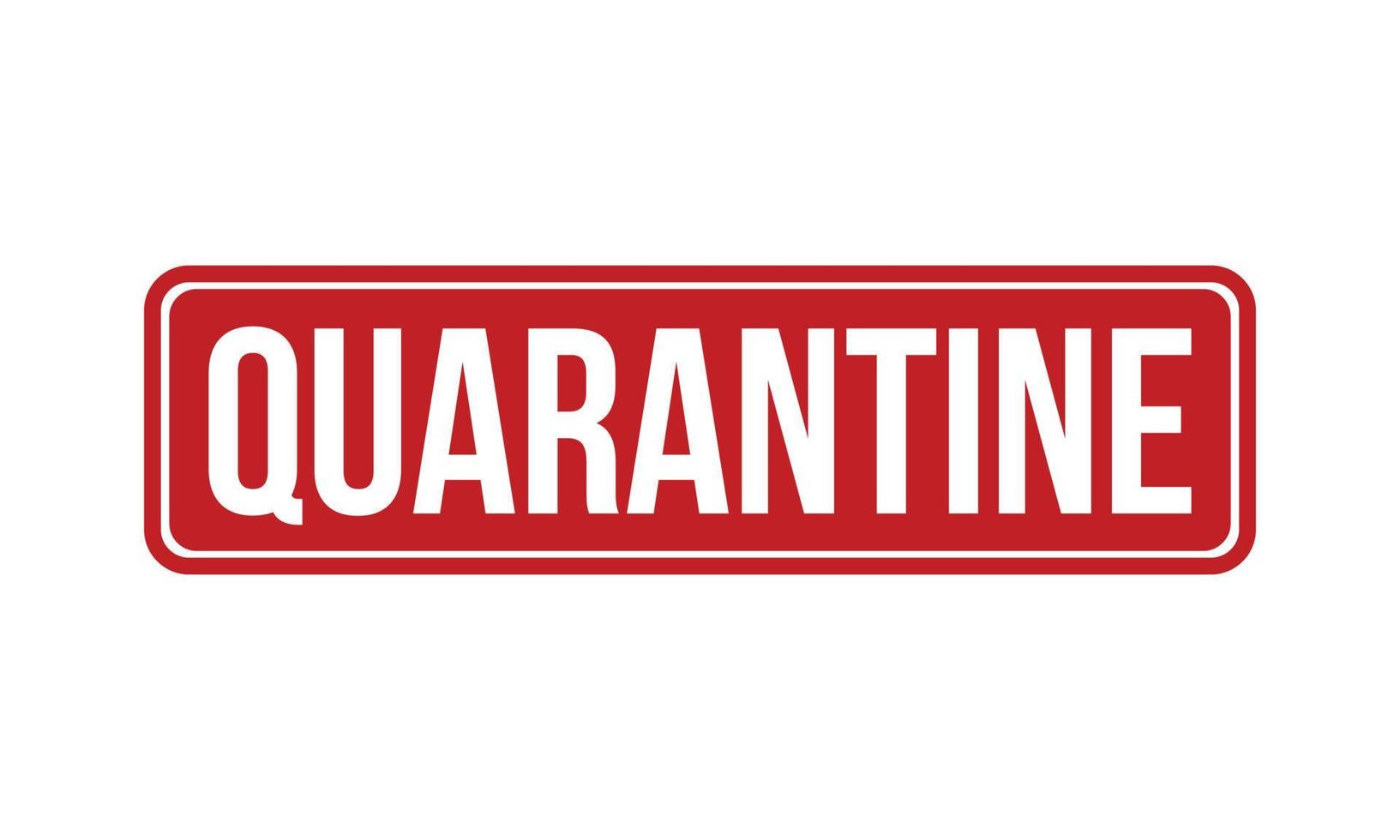 Quarantine Rubber Stamp. Red Quarantine Rubber Grunge Stamp Seal Vector Illustration - Vector
