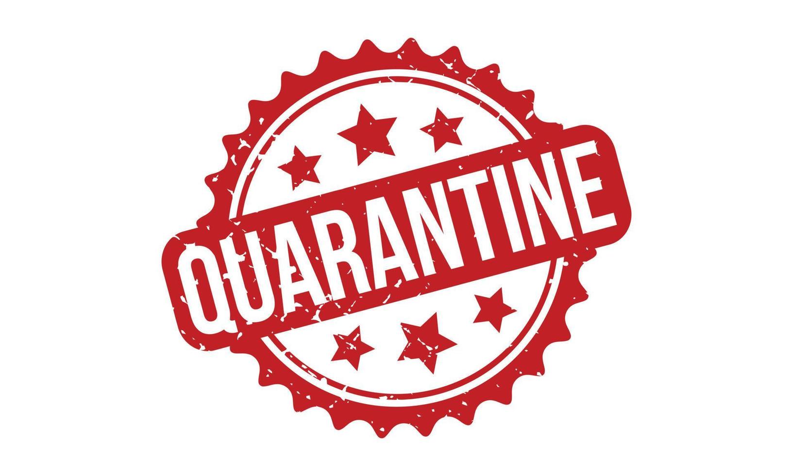 Quarantine Rubber Stamp. Red Quarantine Rubber Grunge Stamp Seal Vector Illustration - Vector