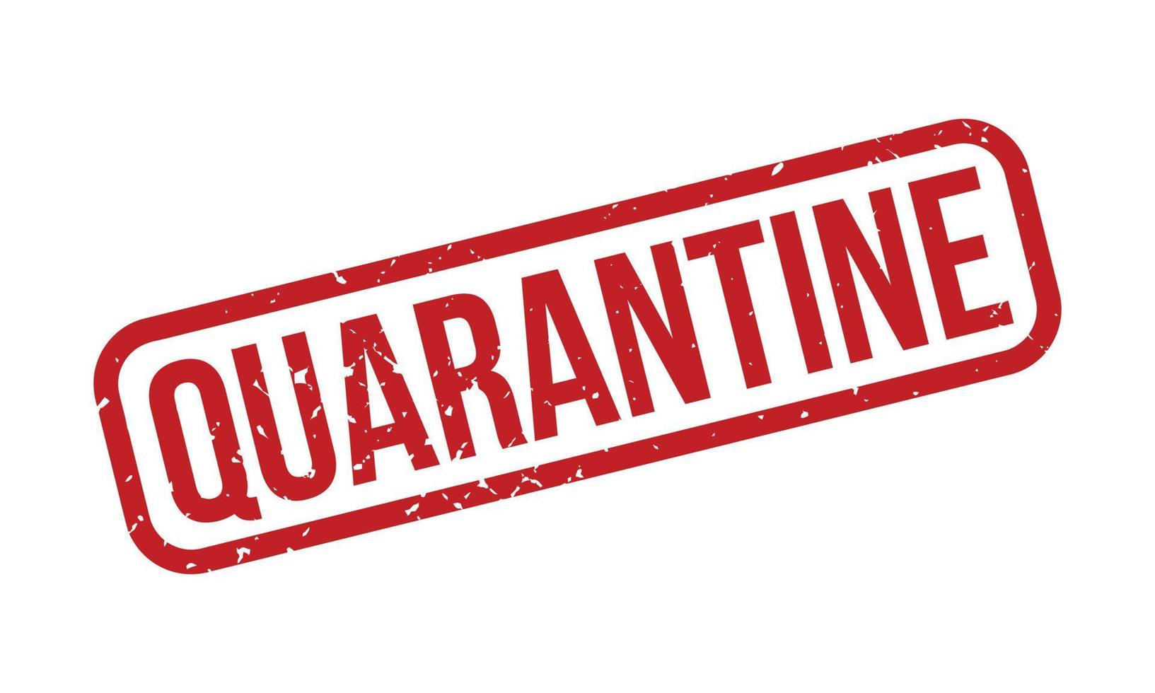 Quarantine Rubber Stamp. Red Quarantine Rubber Grunge Stamp Seal Vector Illustration - Vector