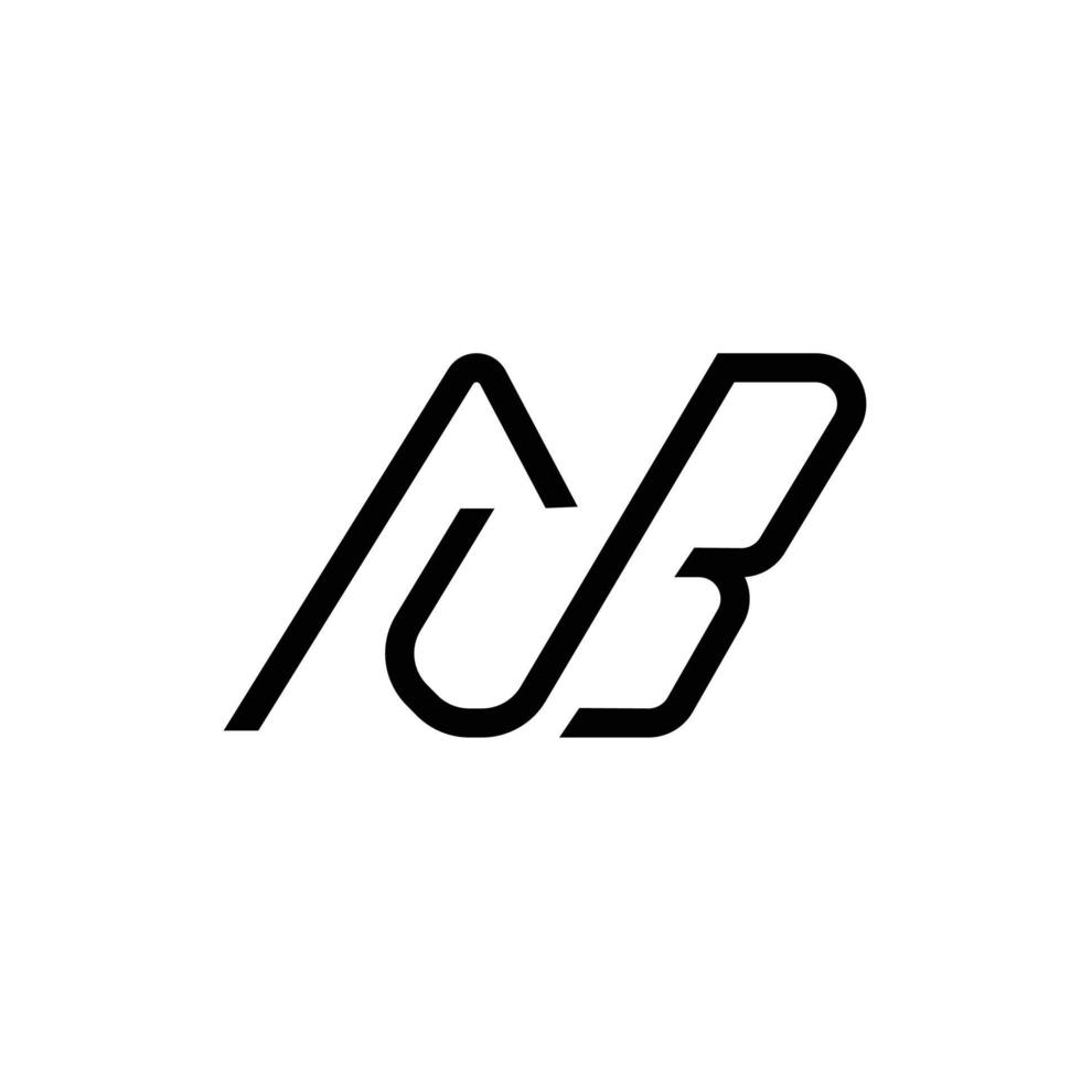 AJB or NJB monogram vector logo made from thin lines. Logo for personal, branding, product, business, event, and company.