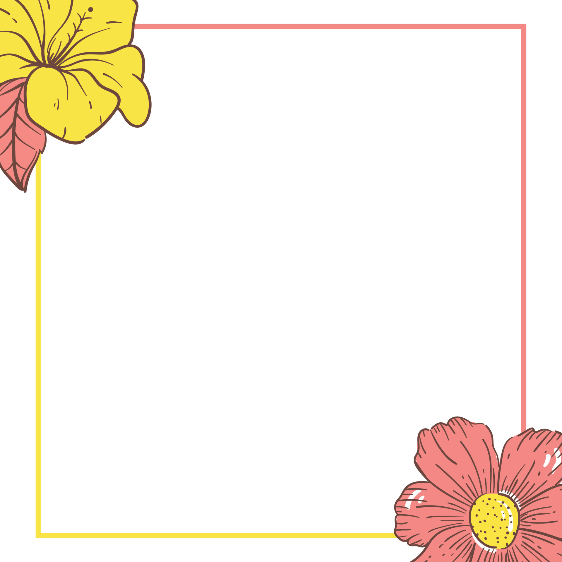 simple flower border designs