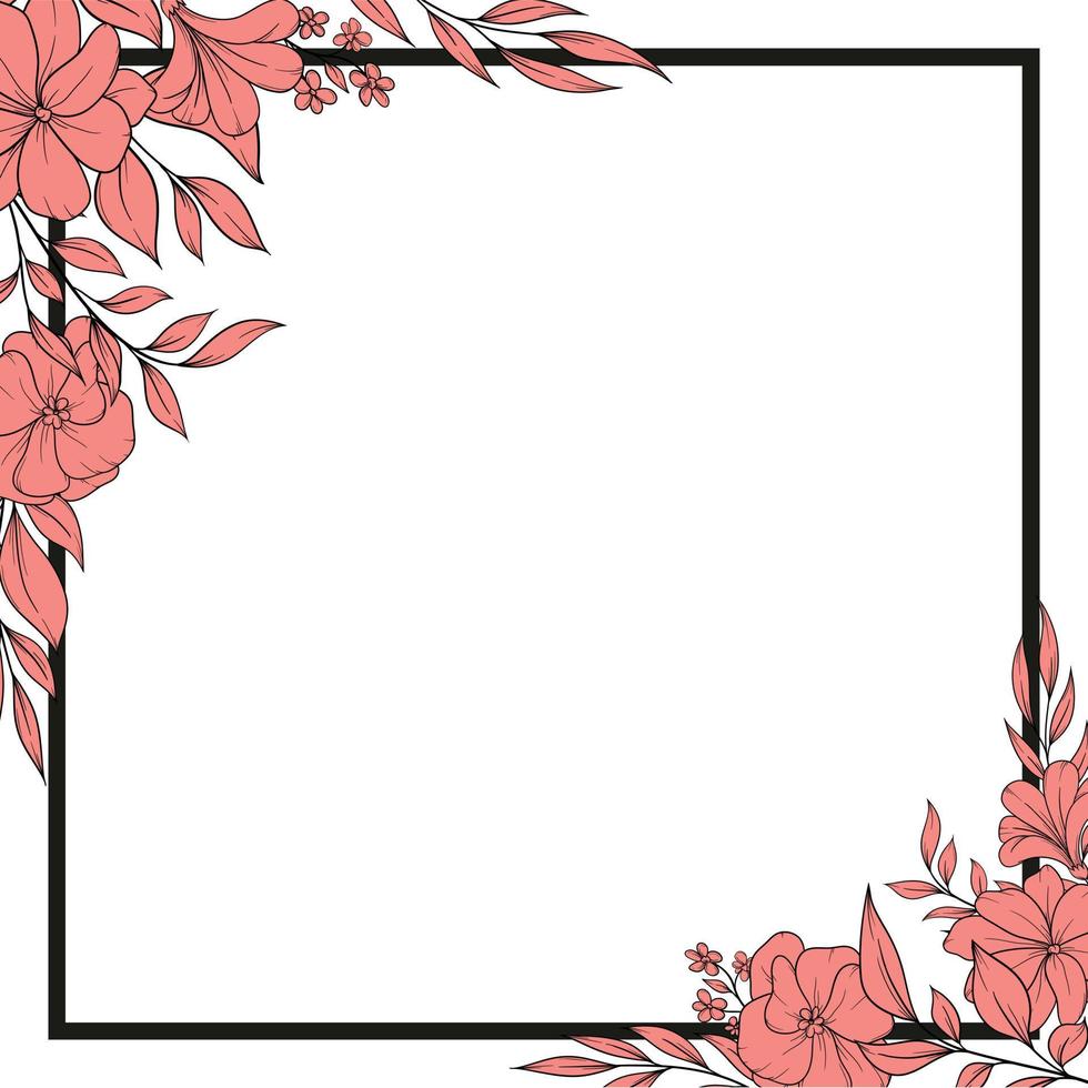 Flower design background. Flower background. Flower design. Flower border design vector