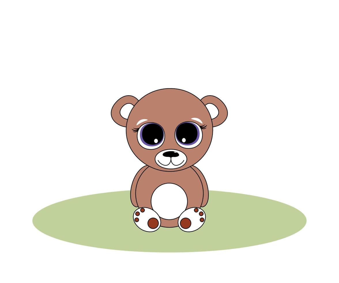 children's toy bear, teddy bear, cute baby vector