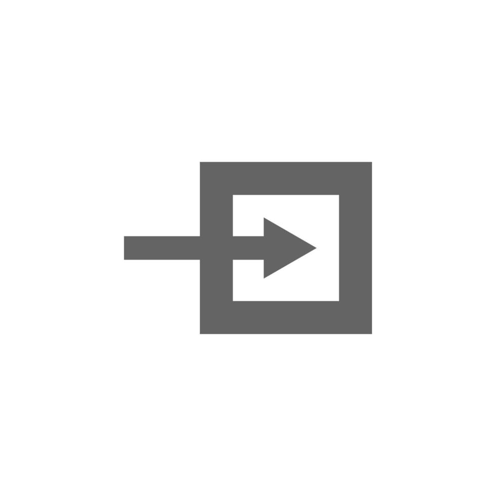 Arrow, square vector icon