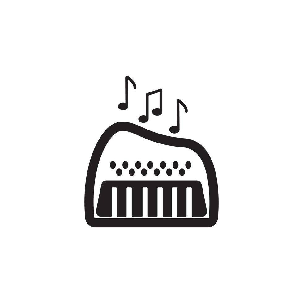 Toy piano vector icon