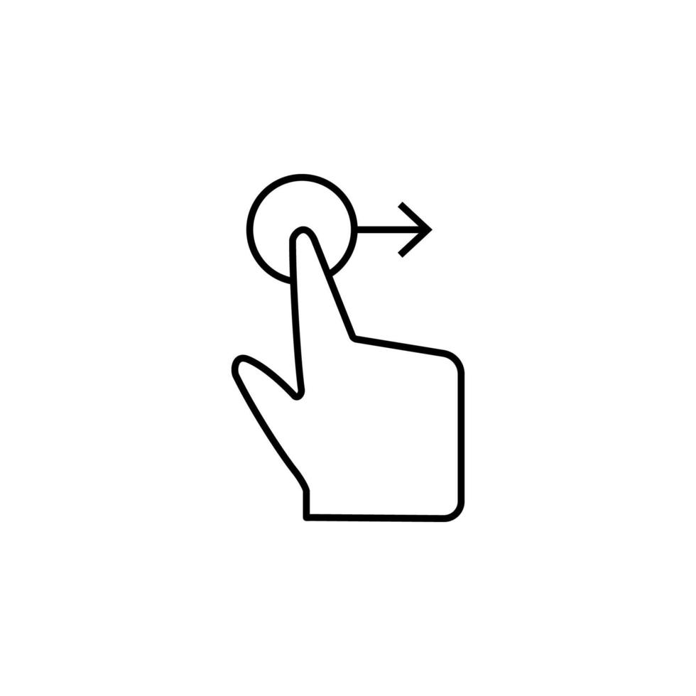 Swipe, finger, smart vector icon