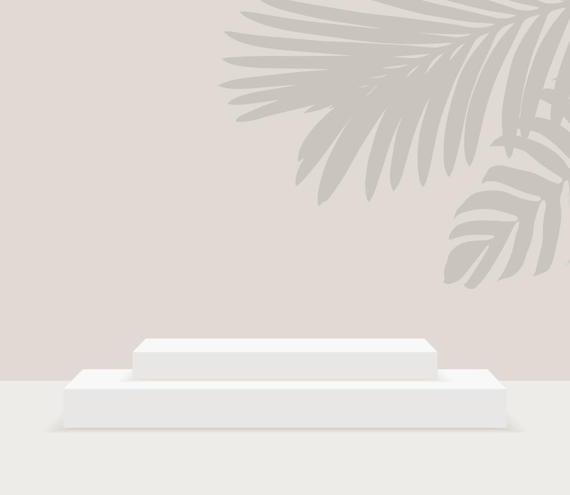 Round white stage podium with shadow. Stage vector backdrop. Vector white pedestal for product presentation.