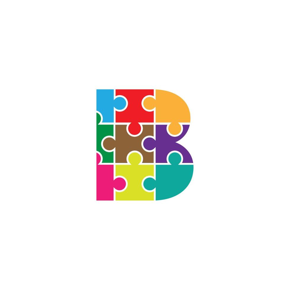 B letter alphabet font abstract logo design icon vector