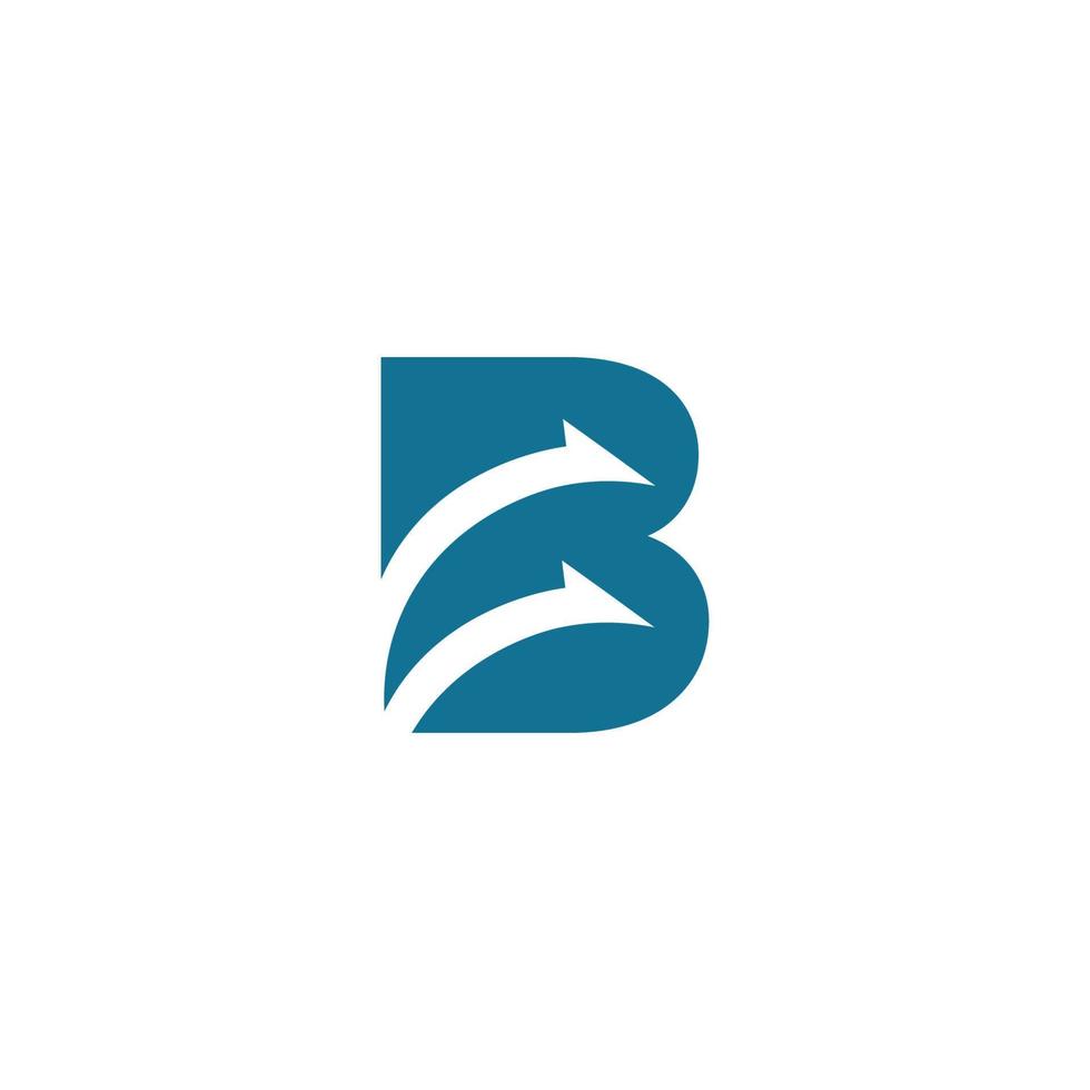 B letter alphabet font abstract logo design icon vector